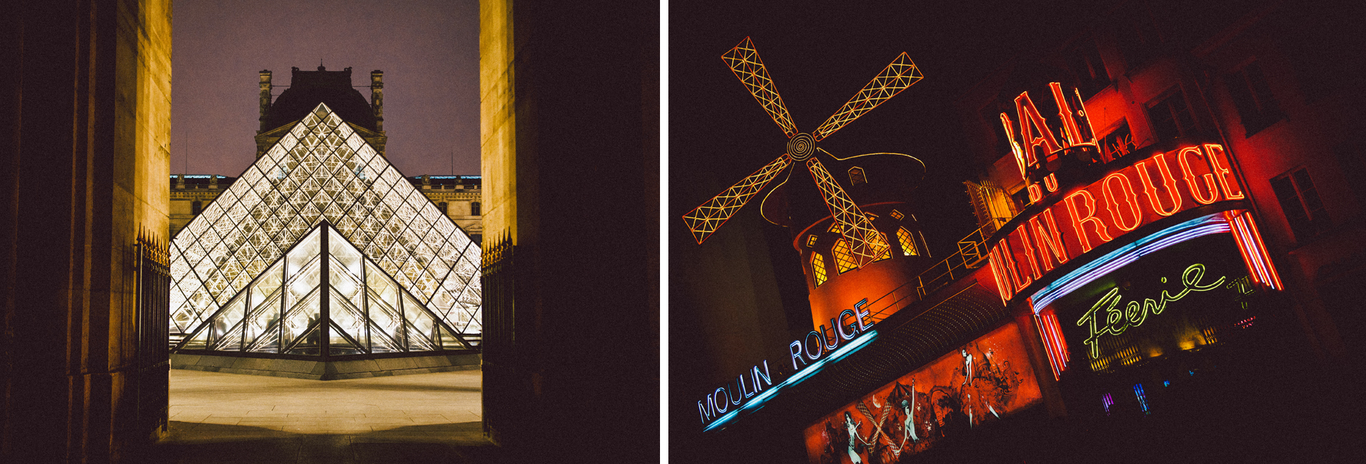 paris moulin rouge louvre museum france frankrike